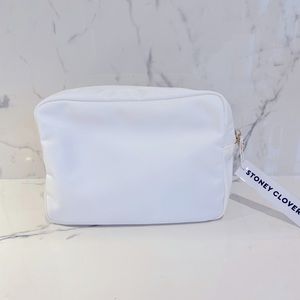 Stoney Clover Lane large white pouch. NWT.